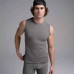 SKIMS Gray Sleeveless Top